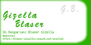 gizella blaser business card